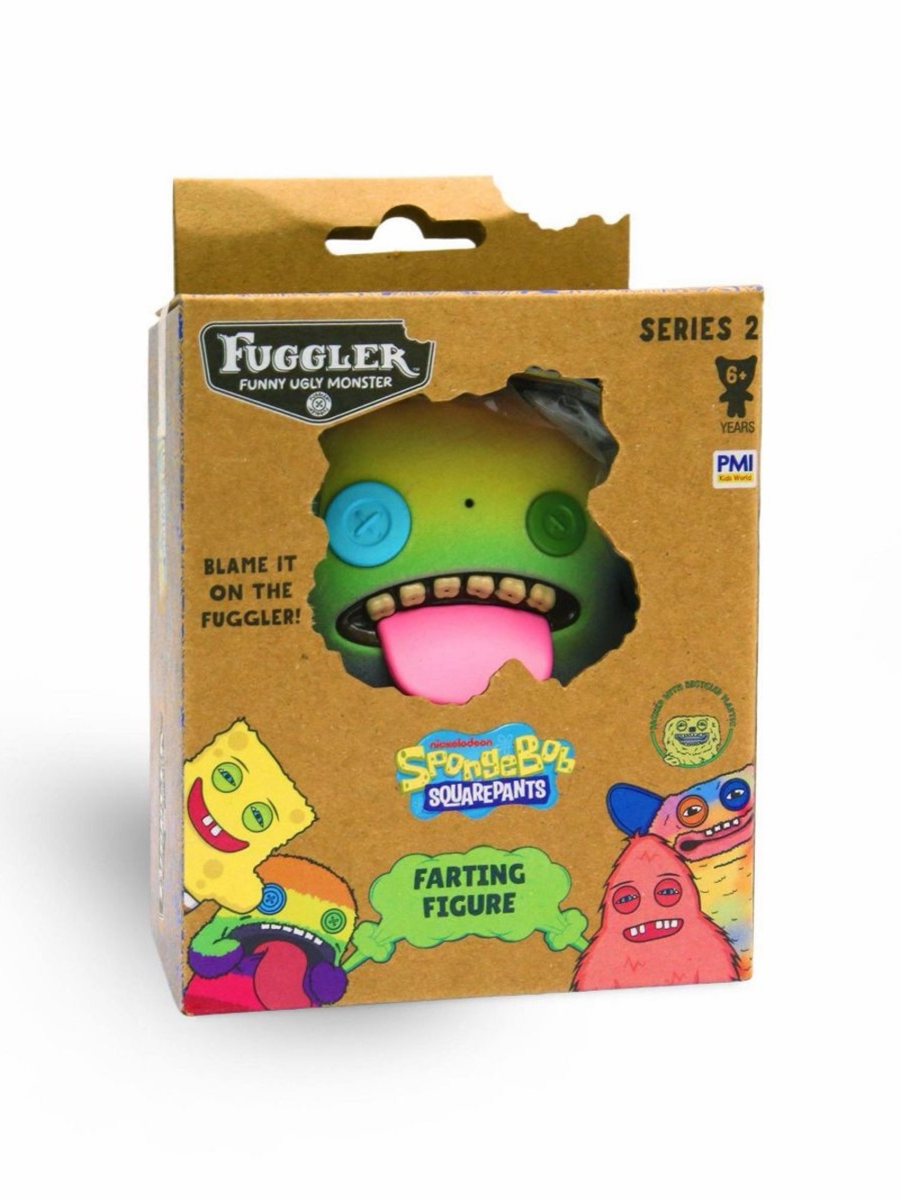 Fuggler x SpongeBob SquarePants Green & Pink Farting Figure